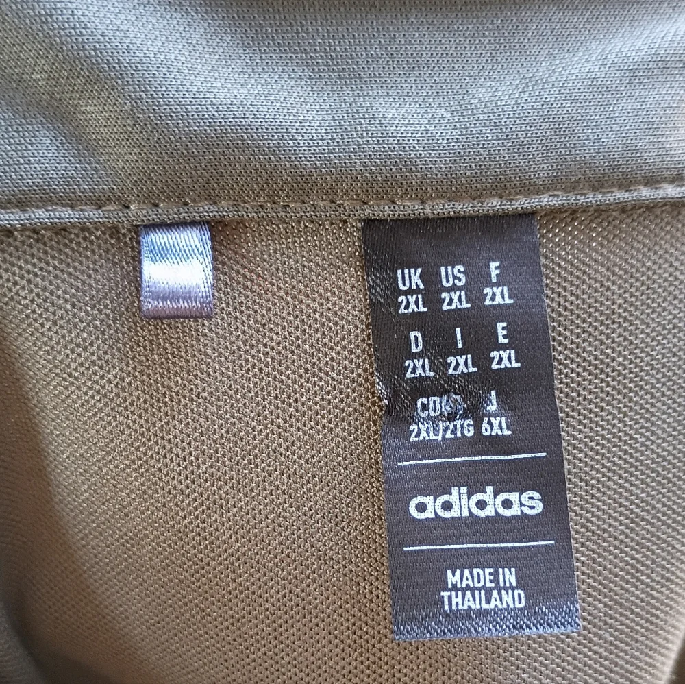 Adidas Mens Allover Printed Polo Shirt Golf Olive Green Graphic Shirt Size 2XL - Picture 5 of 12